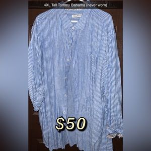 Tommy Bahama button up shirt 4XLT never worn.